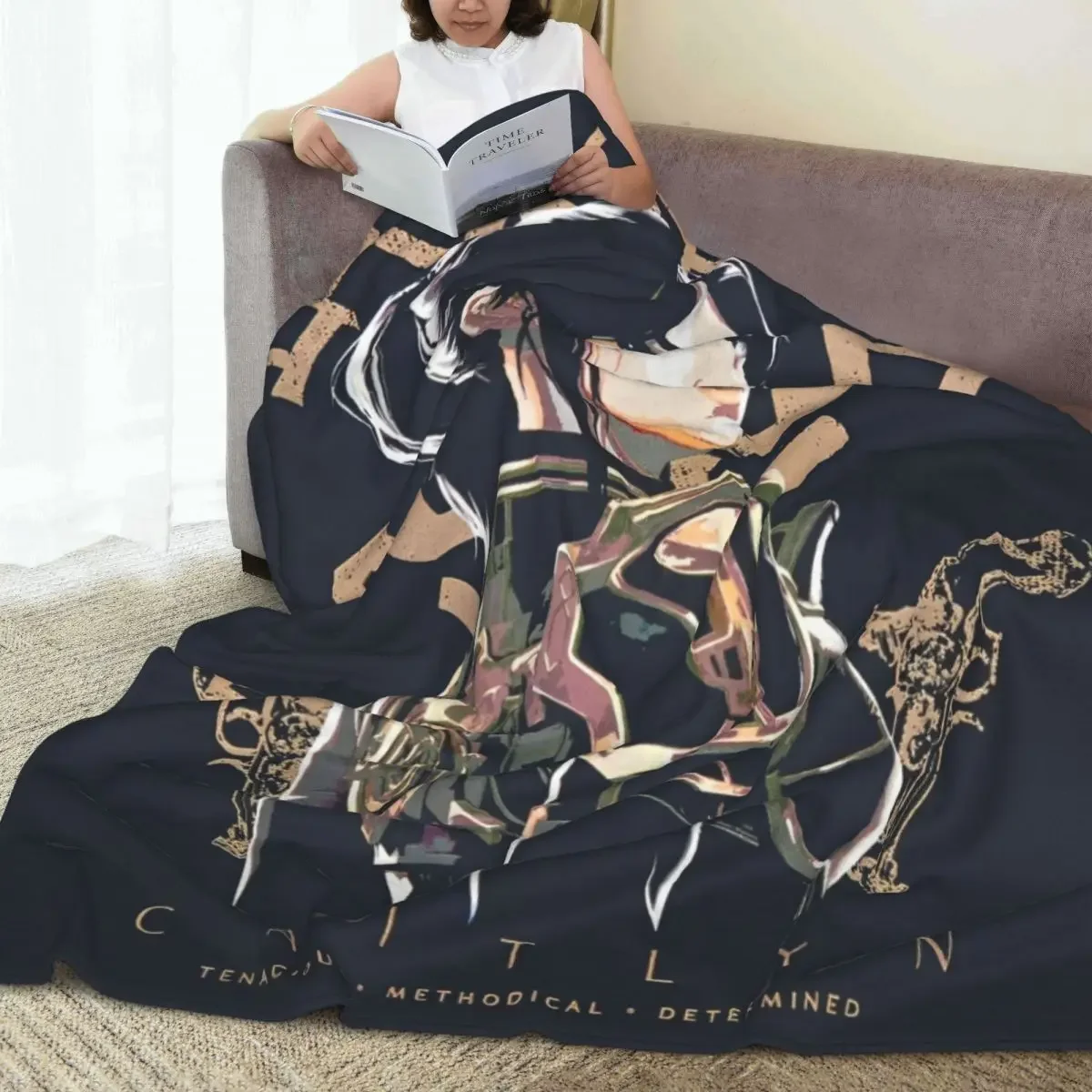 Arcane Caitlyn Game Flannel Blanket Warm Soft Throw Blanket for Outdoor Picnic Print Bedspread Sofa Bed Cover