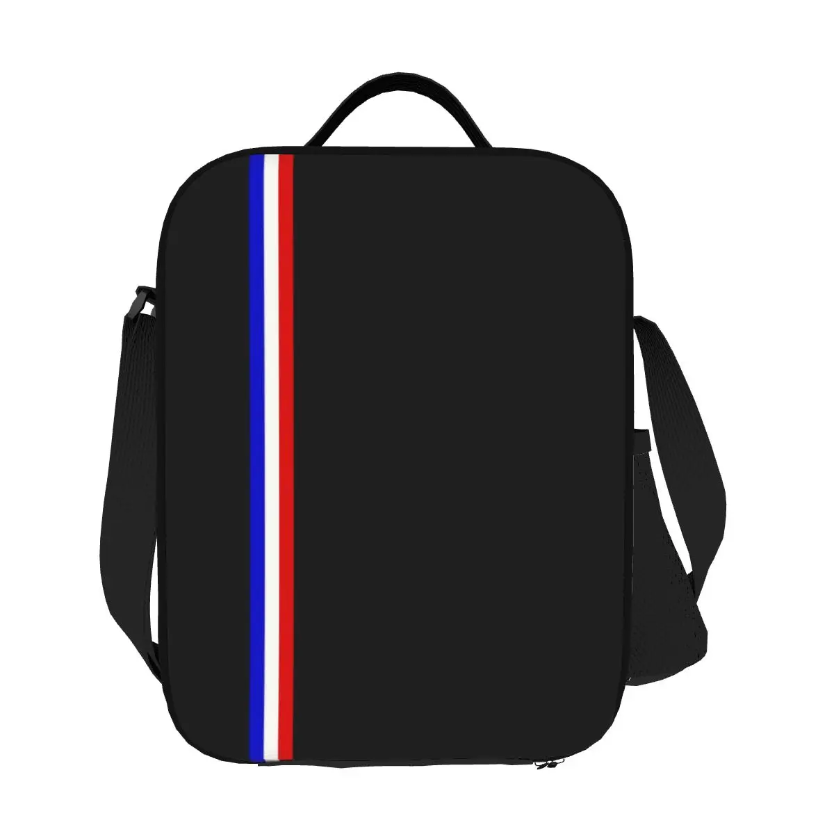 Borsa da pranzo isolata a strisce con bandiera francese per donna borsa da pranzo termica per frigorifero patriottico francia da viaggio per Picnic in ufficio