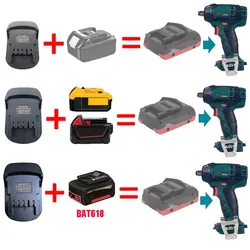 MT18MTB DM18MTB BS18MTB Battery Adapter for Makita for Dewalt for Milwaukee for Bosch 18V Li-Ion Battery To Metabo 18V Battery