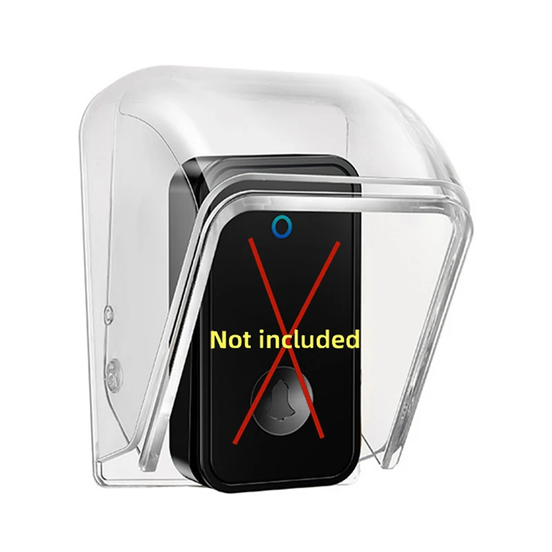 1 조각 무선 방수 초인종 상자 야외 투명 초인종 상자 초인종 레인 커버 DIY 액세서리