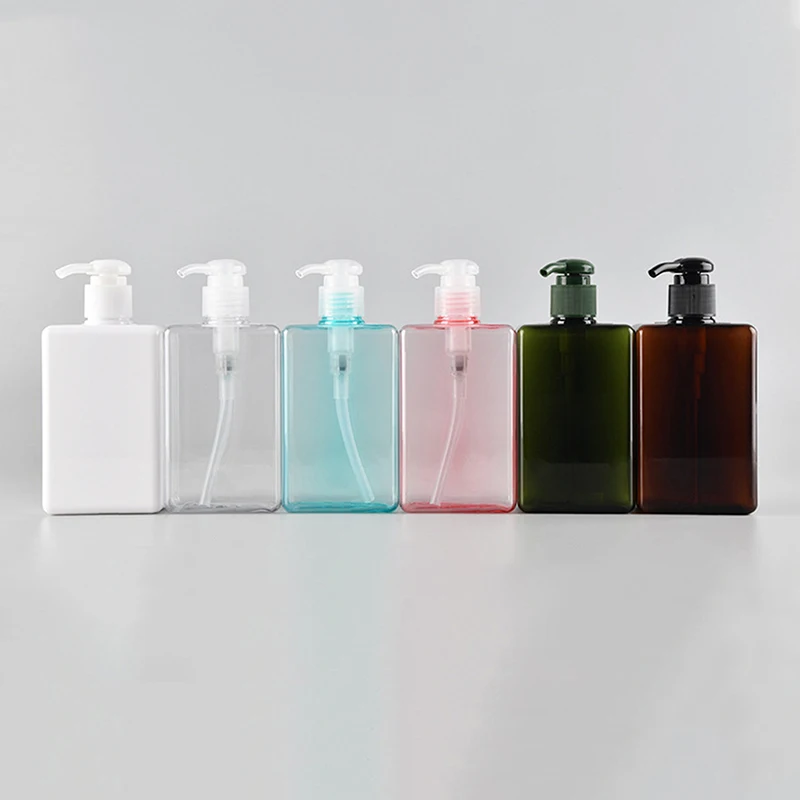 Bathroom Soap Dispensers Amber Shampoo Lotion Container Press Pump Refillable Bottle For Bath Soap Gel And Cosmetics