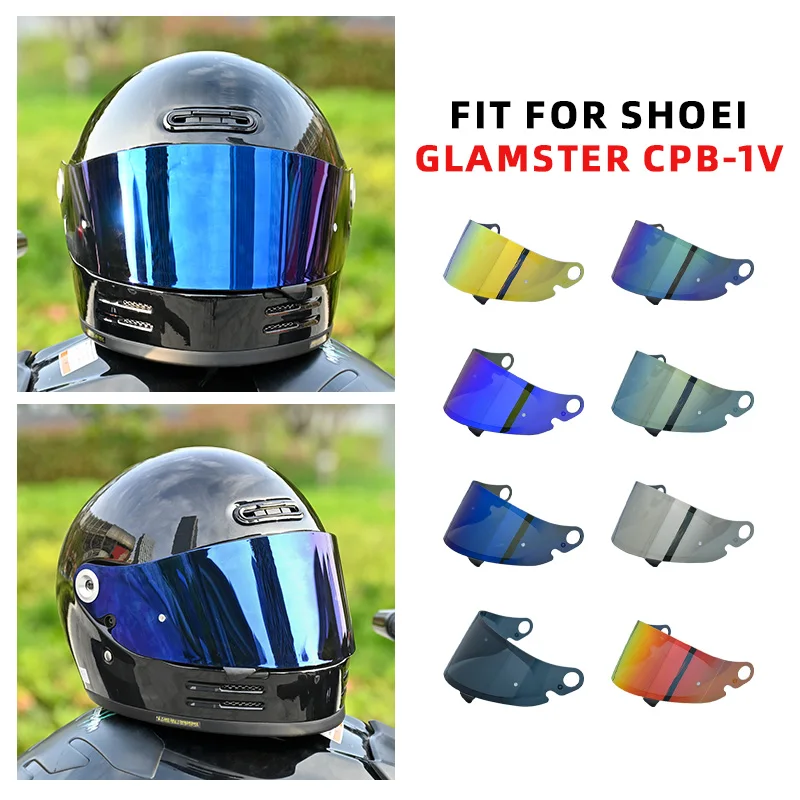 Glamster Hemlet Visor Fit for SHOEI Glamster Hemlet Lens CPB-1V Retro Replacement Windshield Hemlet Visor