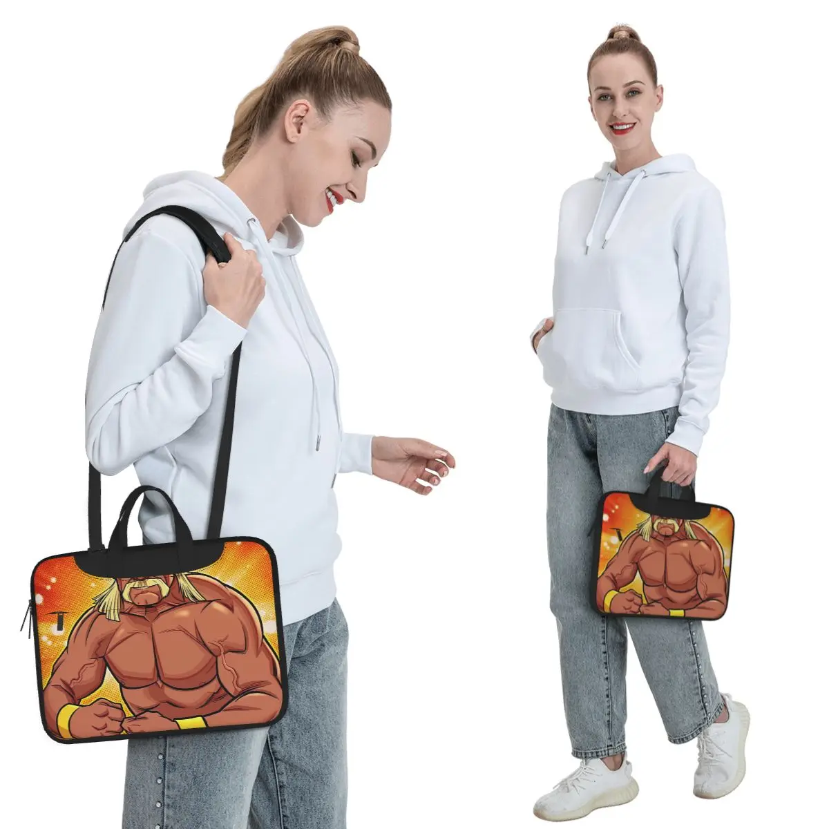 Hulk Hogan Hulkamania Crossbody Laptop Bag Case Computer Bag 13 14 15.6 Inch Notebook Pouch for Macbook Pro Lenovo
