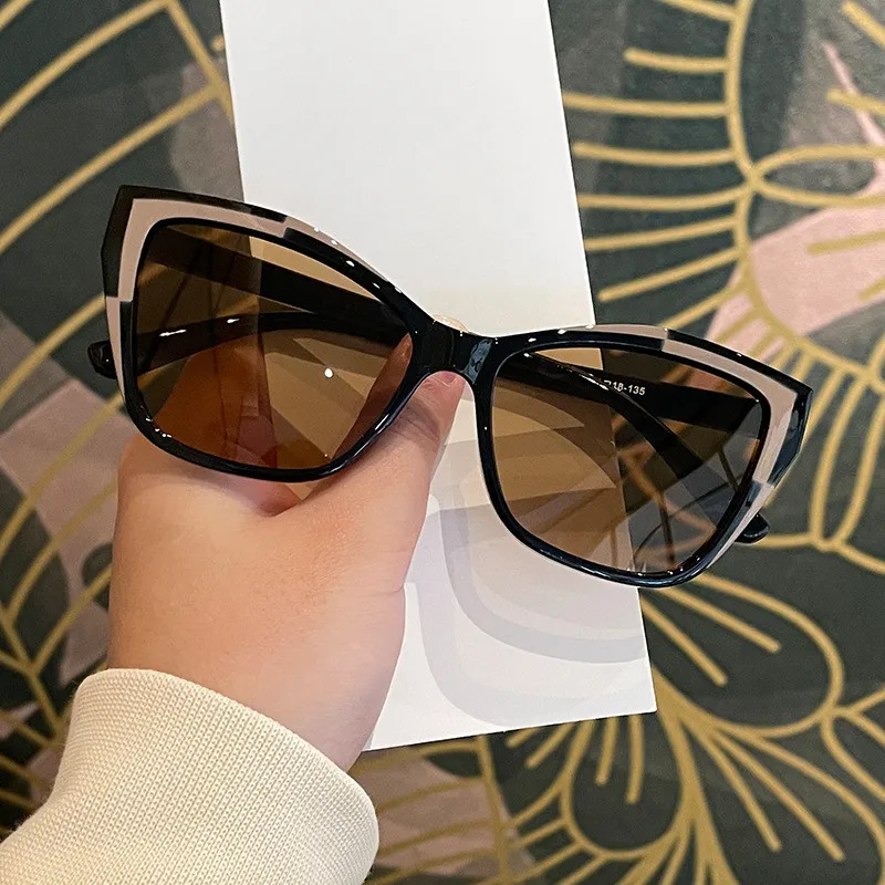 New Vintage Square Sunglasses Women Men Cat Eye Rectangle Glasses Female Eyewear for Male image 5