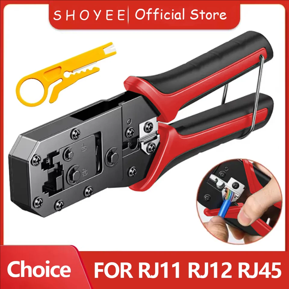 

RJ45 Crimping Tool Ethernet Network LAN Cable Crimper Cutter Stripper Plier 8P RJ45 6P RJ12 RJ11 for Modular Connector