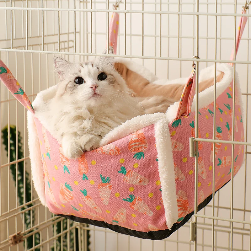 Cat Hammock Dual Use Winter Warm Hanging Bed for the Cat Soft Cotton Small Pets Nest Puppy Litter Cat Basket Pet Supplies