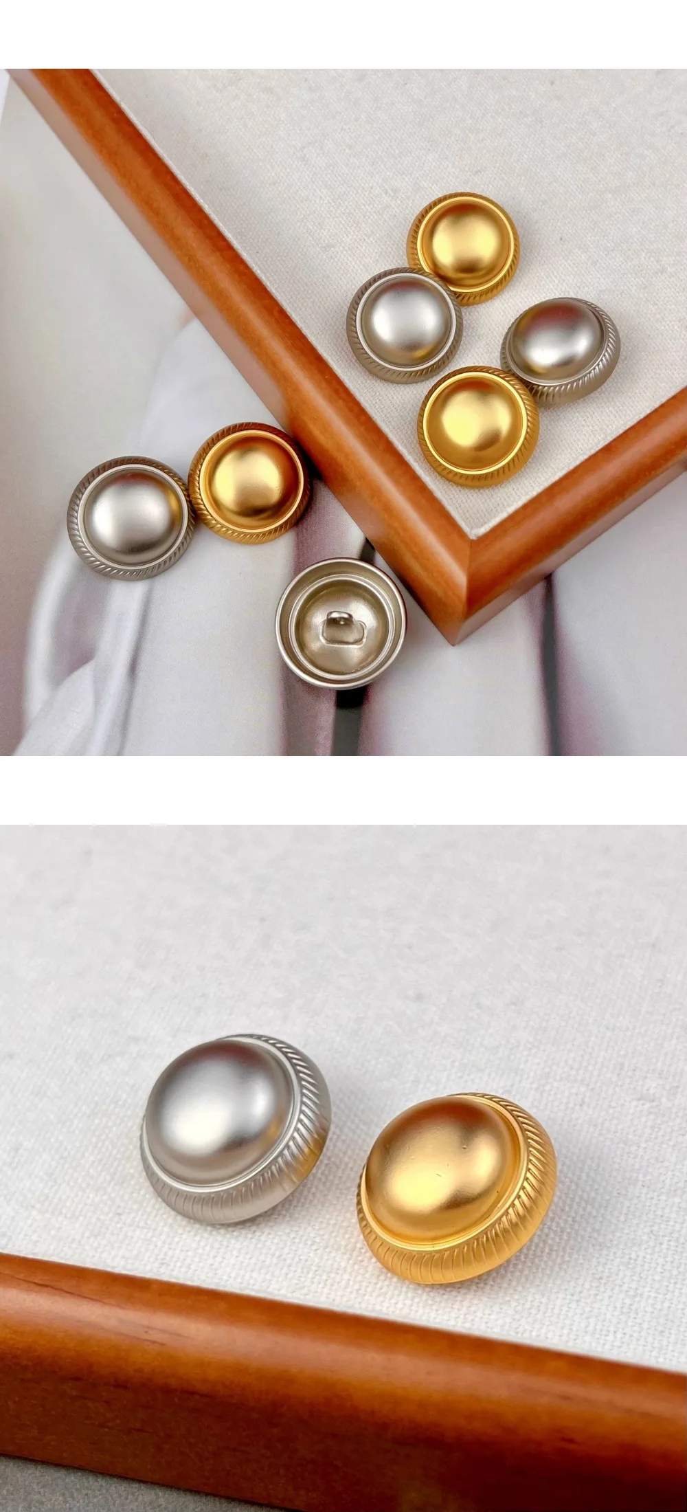 10 Stück Metallknöpfe, Bekleidungszubehör, Dekoration, hochwertige Mantelknöpfe, DIY-Bastel- und Nähzubehör, runde Knöpfe. – Detail 6