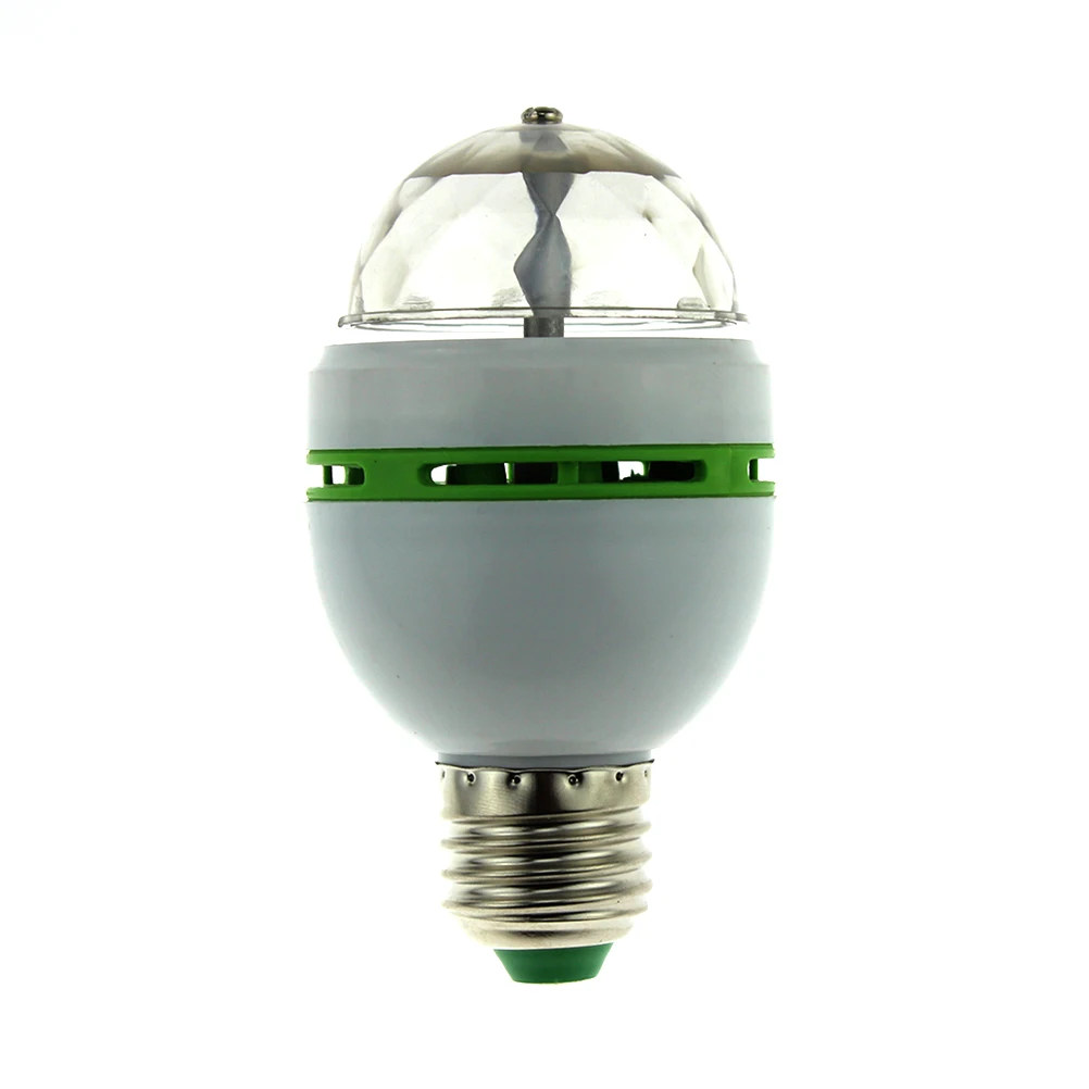 Rotating Color Light Lamp Bulb Disco Led Rgb Bulbs 3W High Power AC85 265V Low Heat No UV Wide Application Bars Disco