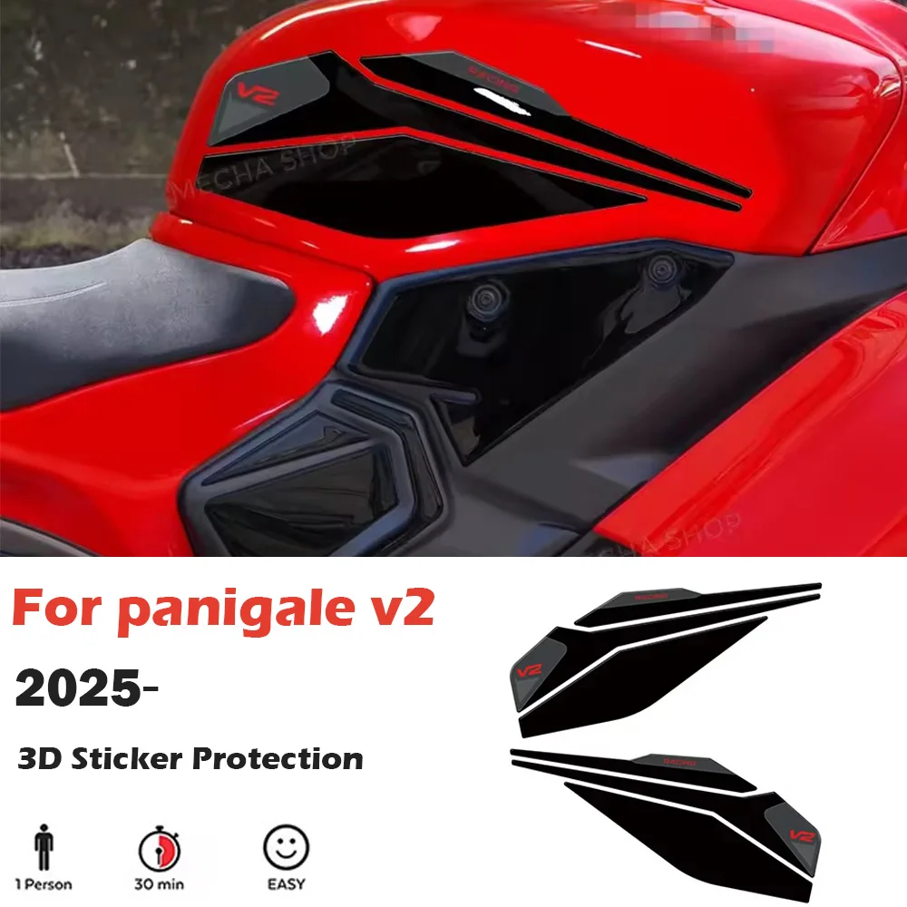 

For Ducati panigale V2 PANIGALE V2 2025 New Full car stickers 3D Epoxy Resin Decal Motorcycle Tank Pad Protection Sticker