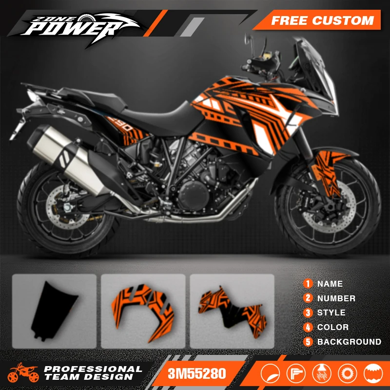 Powerzone Graphics Motorcycle Decal Sticker Deco Kits For KTM ADV1290 ADVENTURE ADV-R ADV-S 2017 2018 2019 2020 Customized 14