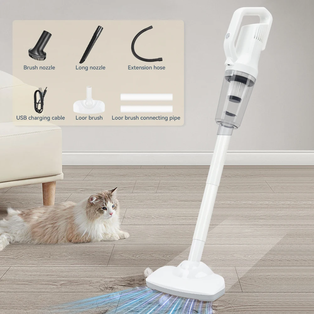 18000pa Handheld Household Stick Vacuum Cleaner Multifunctional Rechargeable Portable Vacuum Power Suction for Cleaning Car Home
