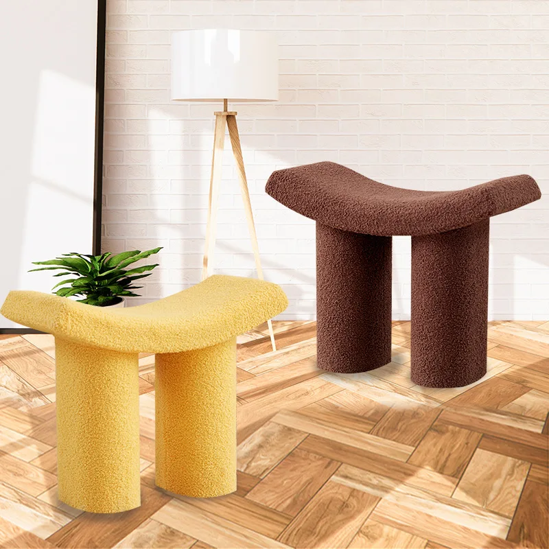 Cross-border, curved minimalist home entrance shoe changing stool