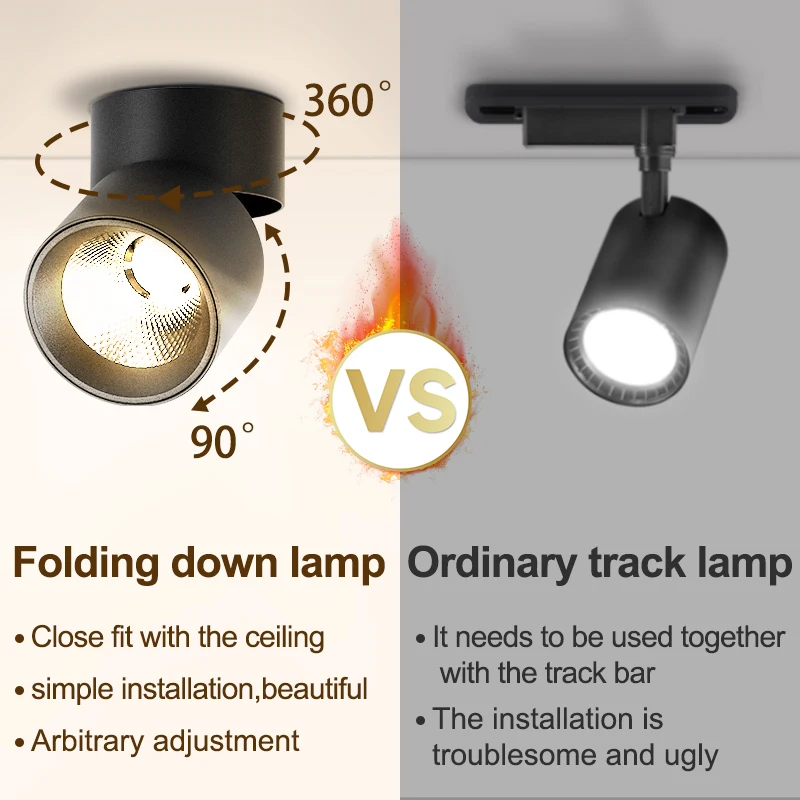 Imagem -04 - Downlight Led Rotativo com Cores Spot Led Interior Lâmpada de Teto Montada na Superfície Sala de Estar e Quarto w 10 w 15w 220v