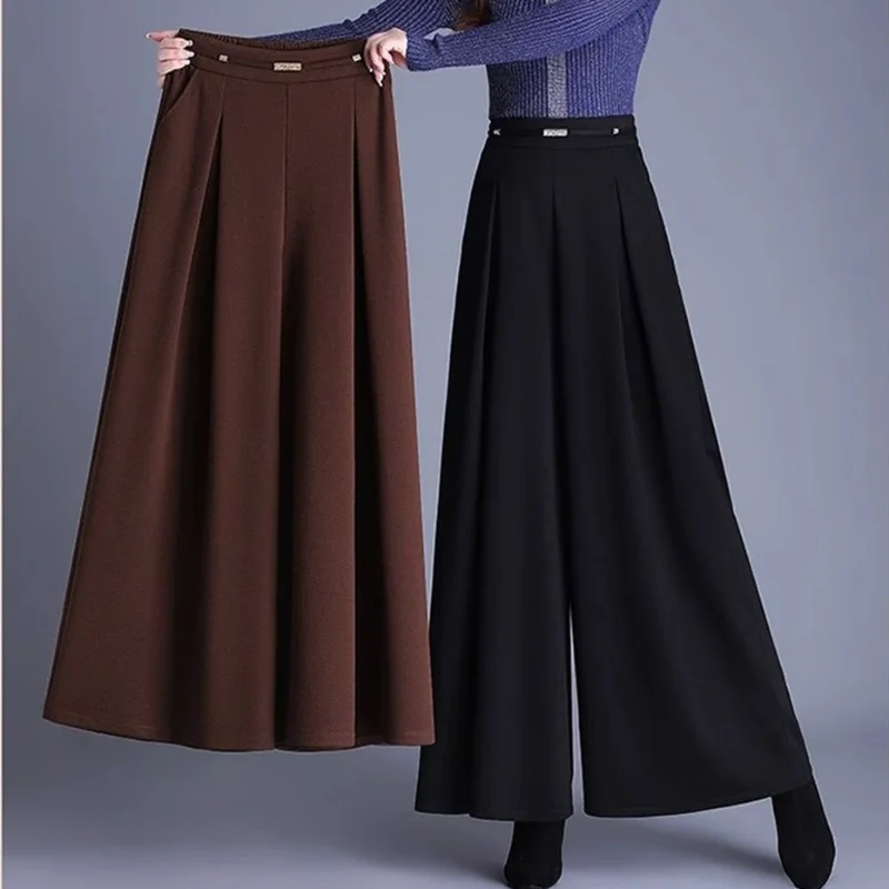 Neue Frühling Sommer Hosen mit weitem Bein Rock Lose Hosen mit hoher Taille