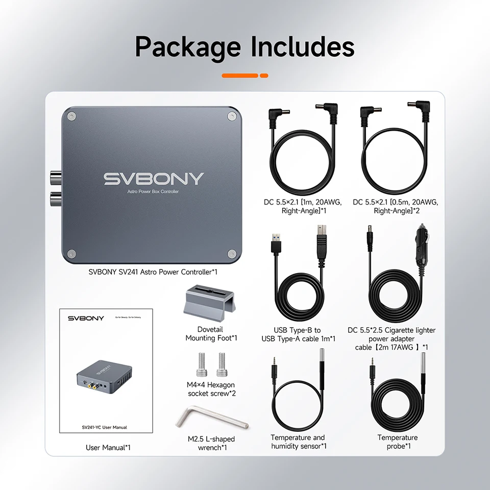 Svbony SV241 Pro Astro Power Controller und SV241 Astronomie Micro DC+USB HUB Box für astronomische Teleskop Astrofotografie – Detail 15