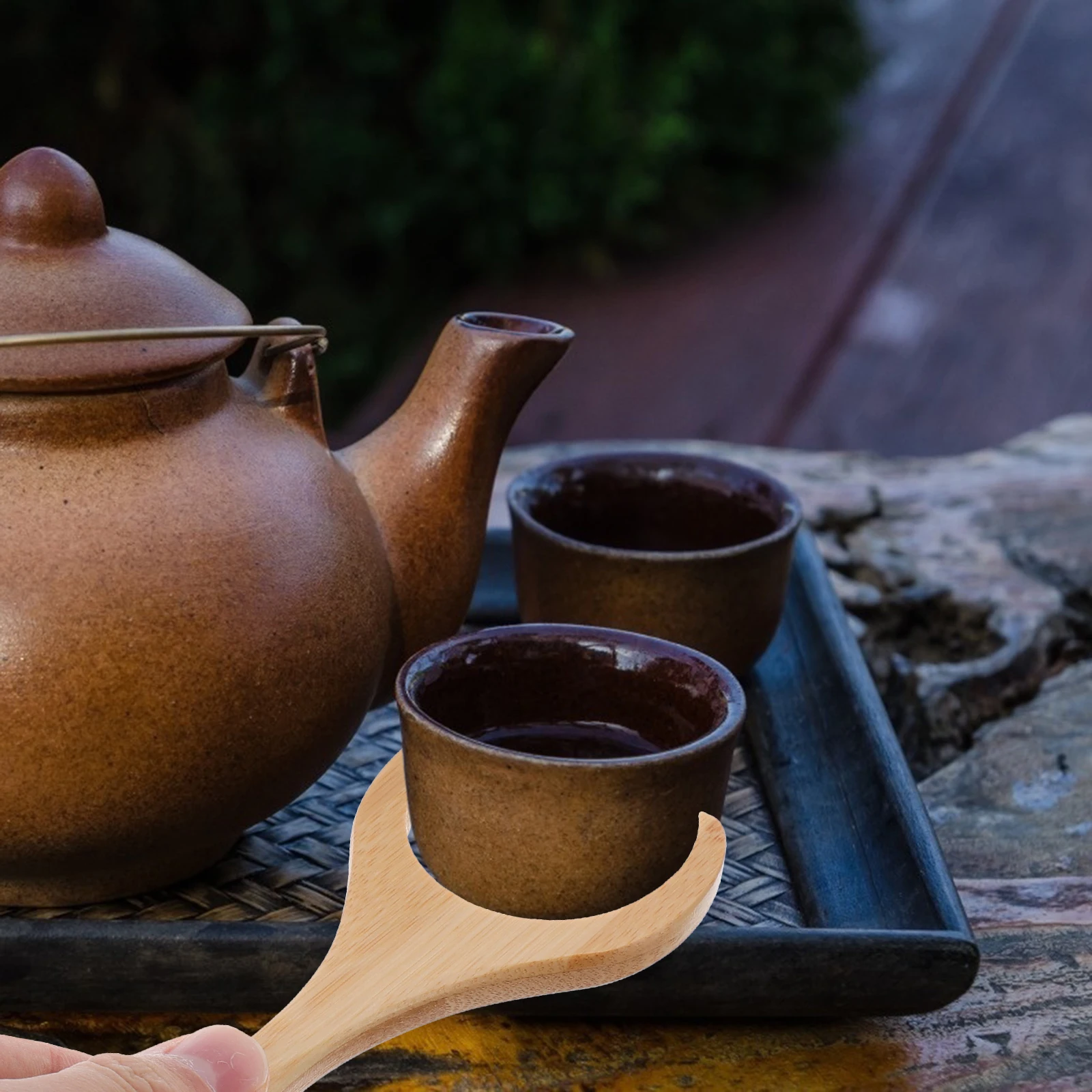 

2Pcs Bamboo Tea Cup Holder Safe Assured Use Heat Resistant Teaware Tea Cup Fork Teahouse Accessory Professional Teaware