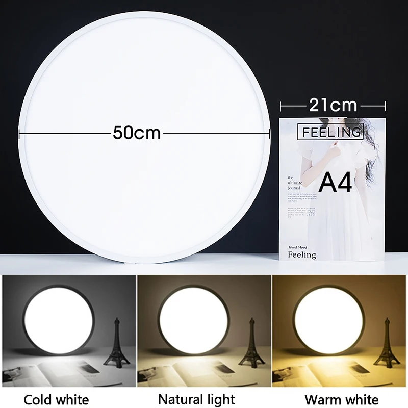 Lampada da soffitto a Led grande da 50CM con telecomando Smart APP plafoniere ultrasottili per la decorazione del soggiorno della camera da letto