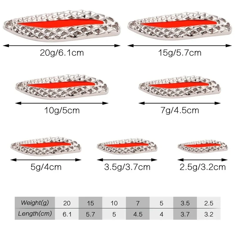 1-3Pcs Winter Metal Luminous Spinner Spoon Lure Bass Fishing Sequin Wobblers Artificial Bait Feather Treble Hook Tackle