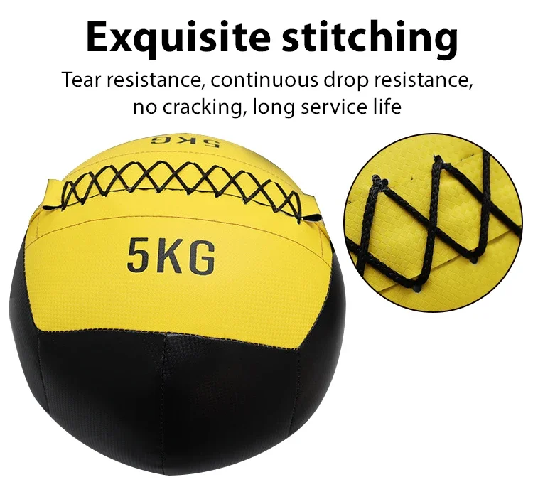 Gym Equipment 5kg 8kg 10kg 20kg Weighted Fitness Exercise Leather Soft Slam Medicine Ball