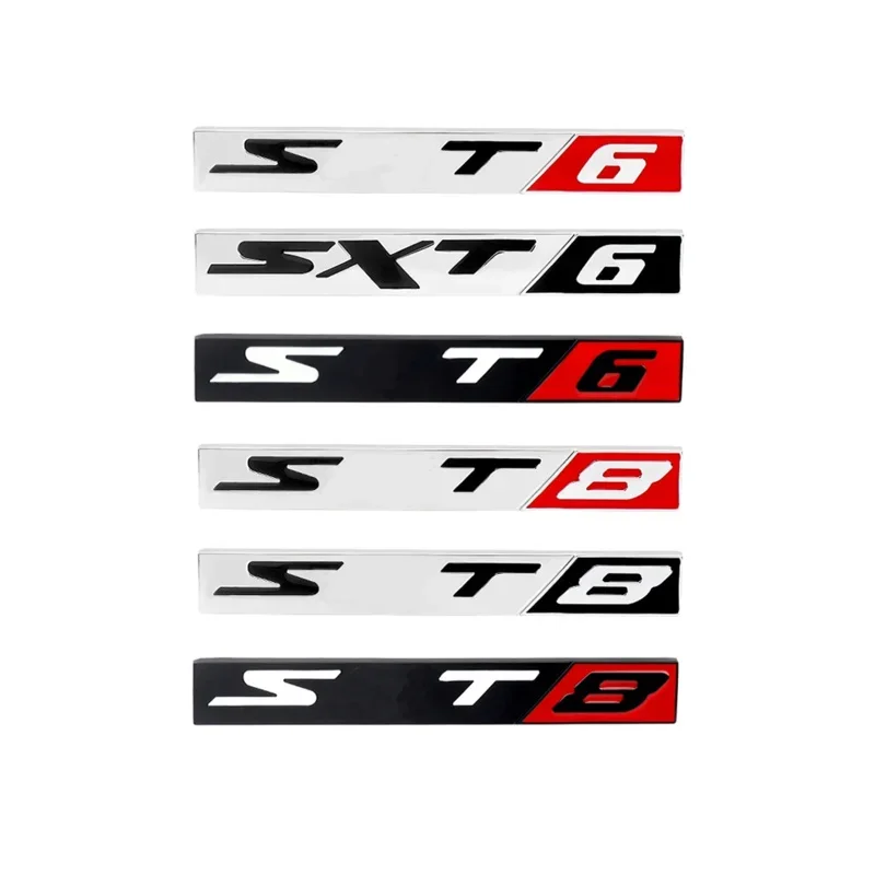 3D Metal Sxt6 Sxt8 Badge Emblem Stickers For Dodge Charger Ram Caliber Journey Sxt8 Sxt6 Srt6 Srt8 Car Styling Accessories view 6