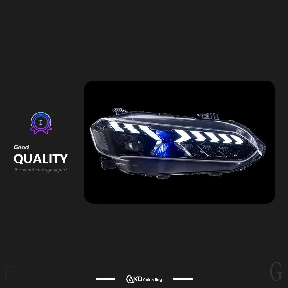 أضواء السيارة أجزاء لهوندا سيفيك X 2022-2024 مصابيح أمامية LED المصباح النهار تشغيل أضواء المزدوج العارض سيارة ضوء الجمعية #3