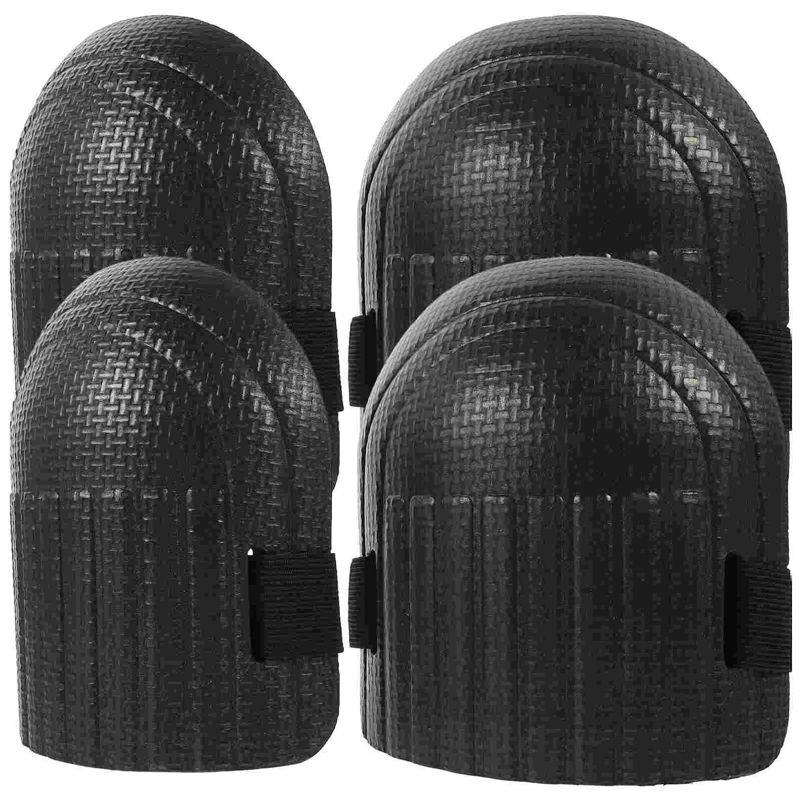 

2 Pairs Knee Brace for Men Pads Convenient Guard Inserts Work Trousers Light Black Protector Wear-resistant Garden Kneepad