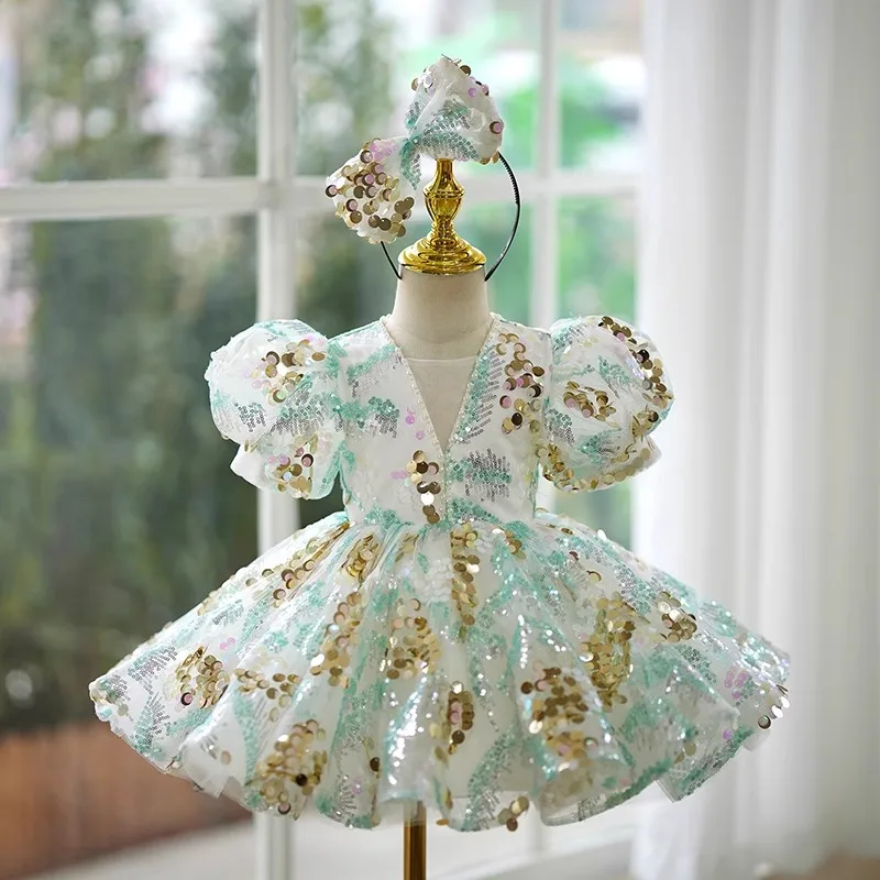 

Children Dress Girls Luxury Dress for Girl Wedding Dresses on Offer Liquidation Girl Girls Dresses 2 to 8 Years Elegant