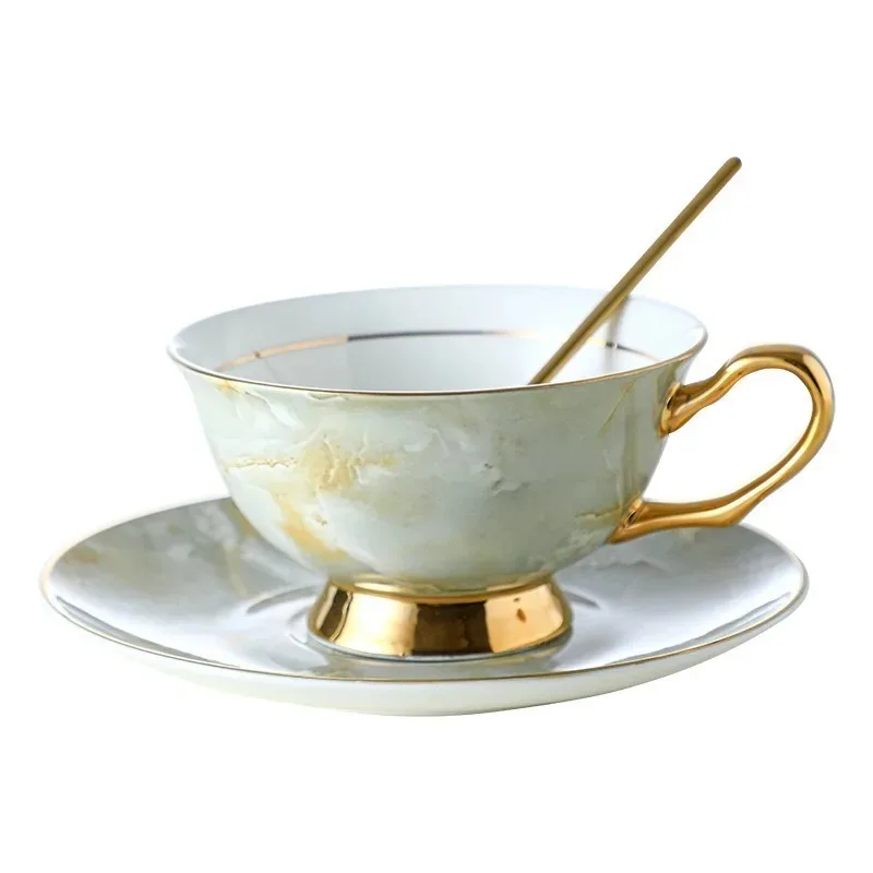Ceramic retro high-value bone china European coffee cup, afternoon tea set gift box, high-end tea cup saucer
