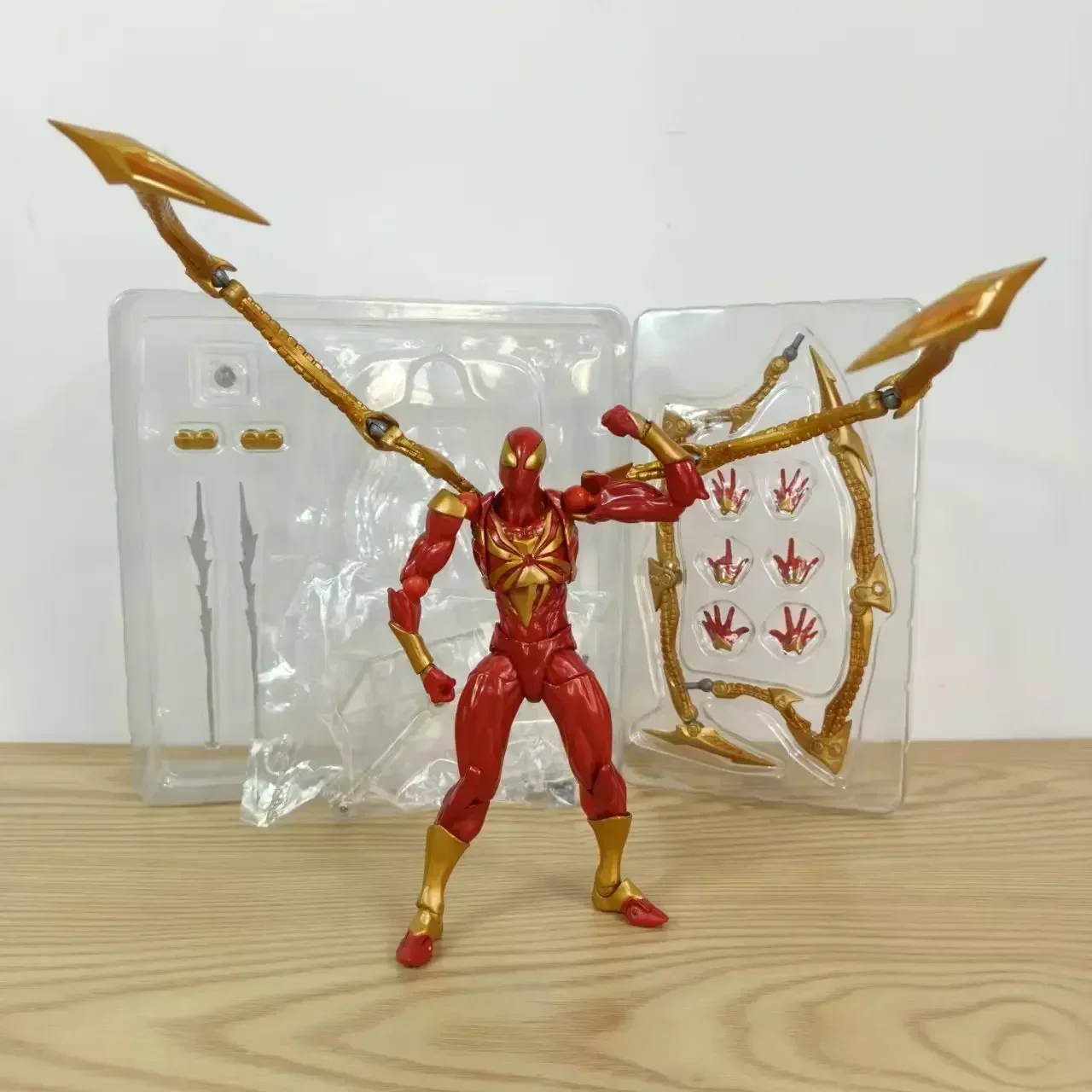 14cm Marvel Kaiyodo Revoltech Amazing Yamaguchi Iron Spider-Man Action Figure Model Doll Collectible Toy Room Decoration Gifts