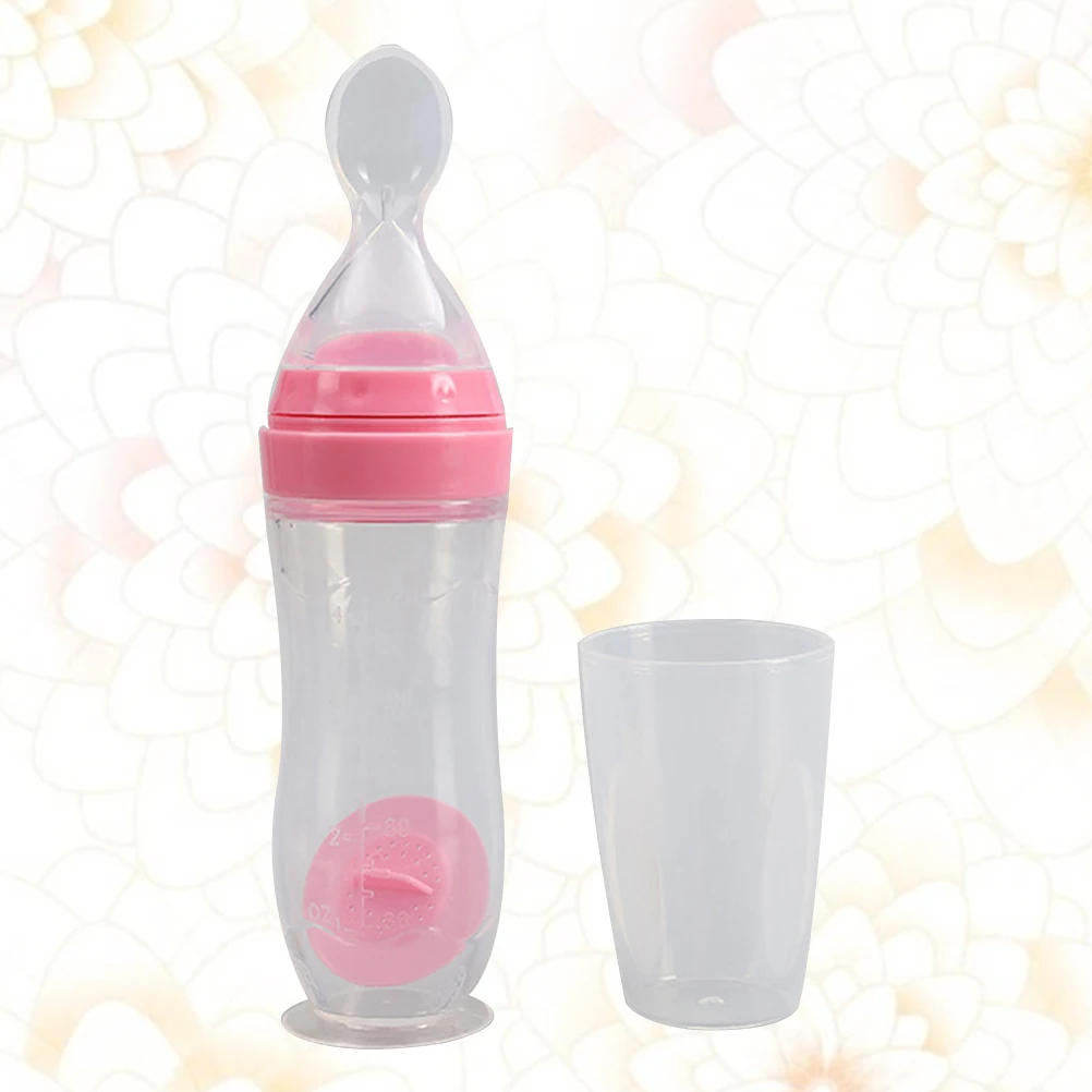 

Silicone Baby Feeder 120ML Squeeze Bottles Pink Feeding Rice Paste Complementary Food Easy Squeezing Durable Material Infant