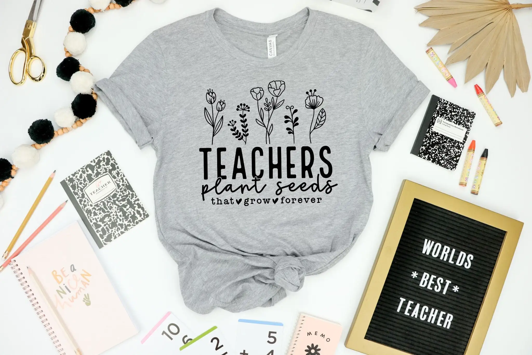 Teachers Plant Seeds That Grow Forever T Shirt Wildflowers Teacher Flowers GifT For