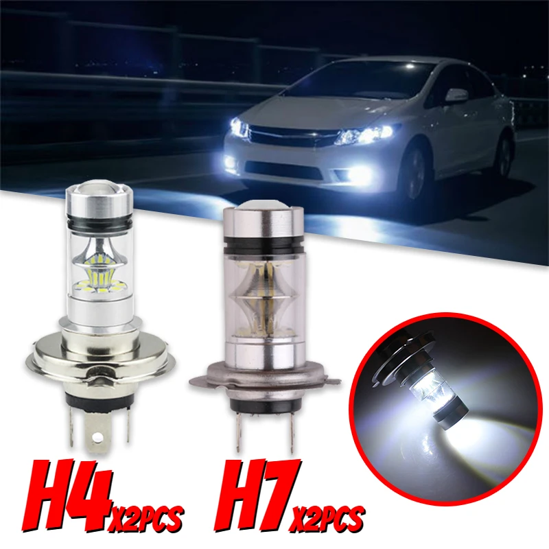 

H4 H7 Car LED Headlight Fog DRL Bulbs Super Bright White Led Car Driving Fog Light Lamp Auto Fog Lamps Auto Accessories