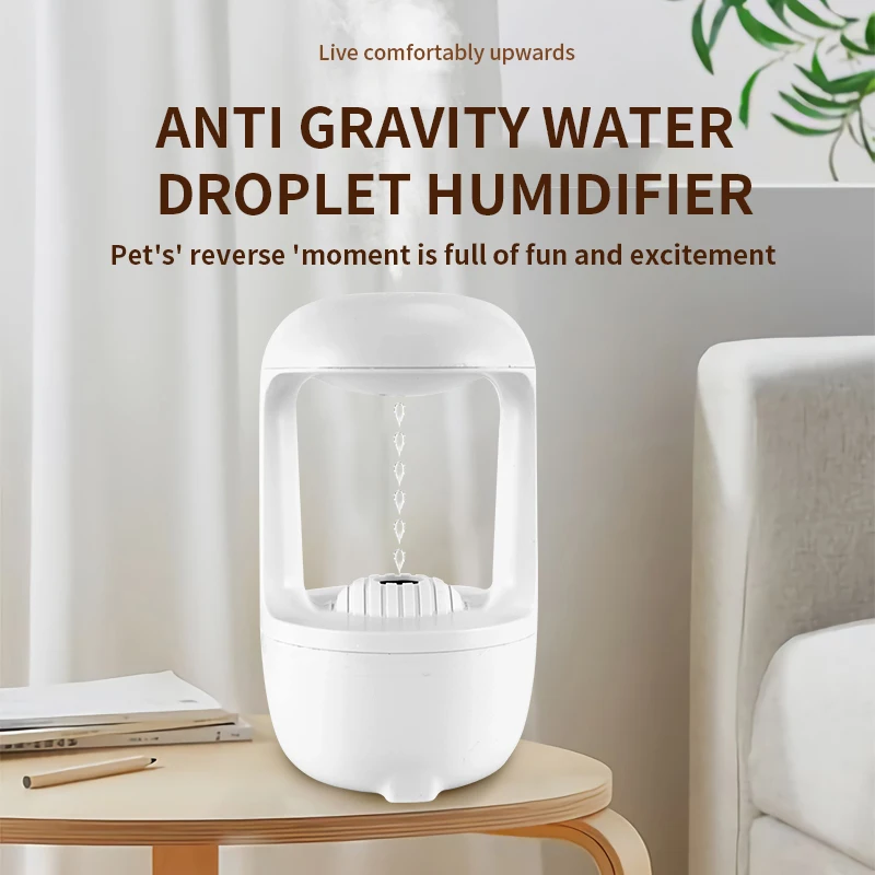 Cross-border gifts, water drop backflow, home office table, face, USB anti-gravity humidifier, heavy fog humidification