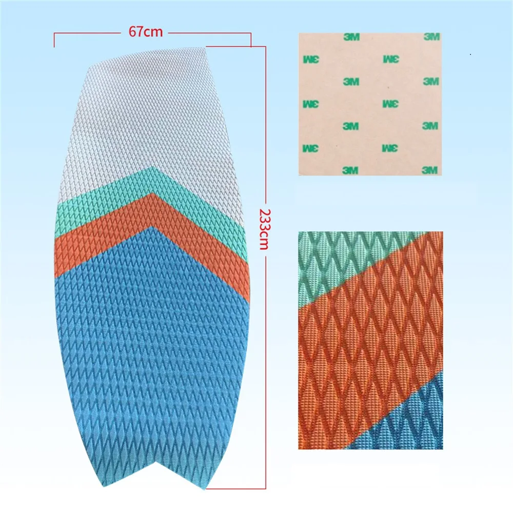 EVA Surf Grip Pads For Sup/Paddleboard/Inflatable Surfboard Traction Deck Pads Anti Slip Mat 3M Glue High Viscosity Foot Pad