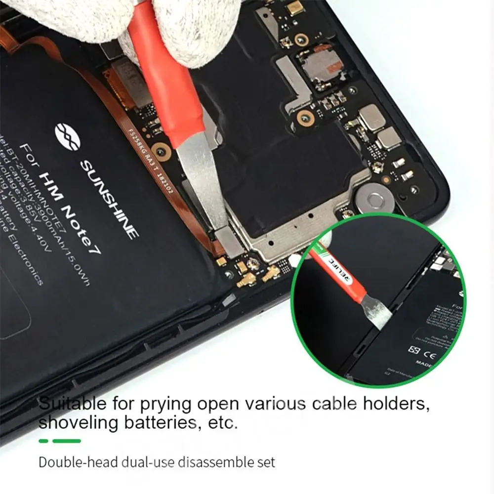 5PCS/Set Double-Headed Screen Crowbar Hand Tools Maintenance Tool Screen Opening Tool Metal Metal Spudger Pry Household