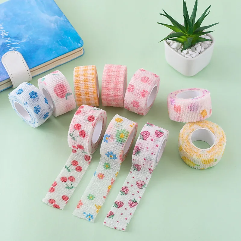 5pcs/lot Flex Nail Finger Protection Bandage Star Heart Roll Tape Wrap Breathable Protective Self-adhesive Bandage Manicure Tool