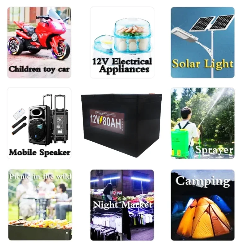 12V 120AH 100AH 80AH lifepo4 battery automatic ignition car starter power supply 12.8V E-Boat RV solar portable charging pack AA