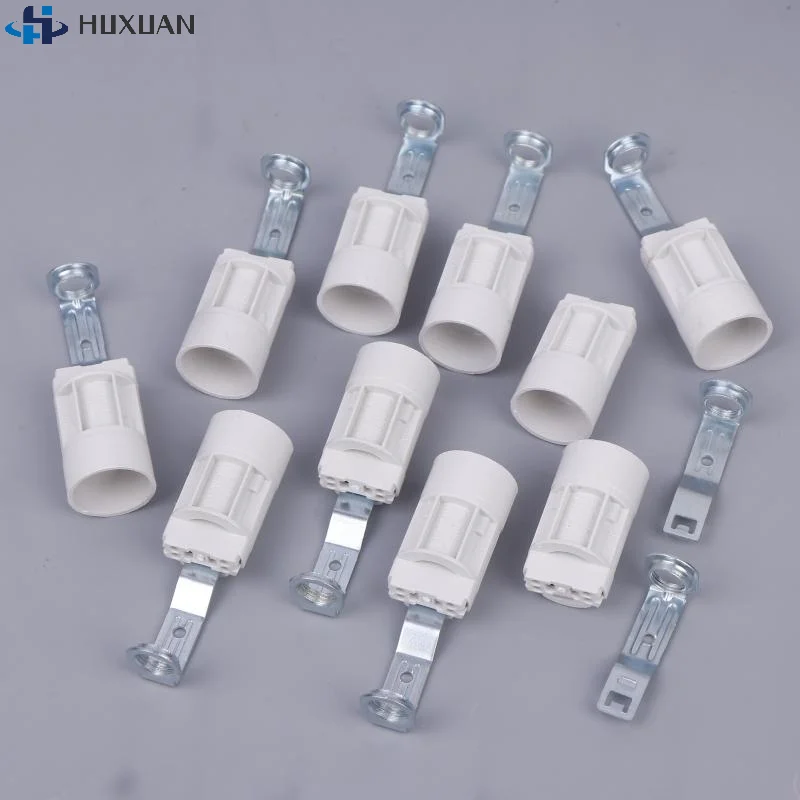 10Pcs Candelabra Socket E14 Bracket Lamp Holder Lighting Base Zinc Alloy Sockets Bulb Holder With Bracket For Crystal Lamps
