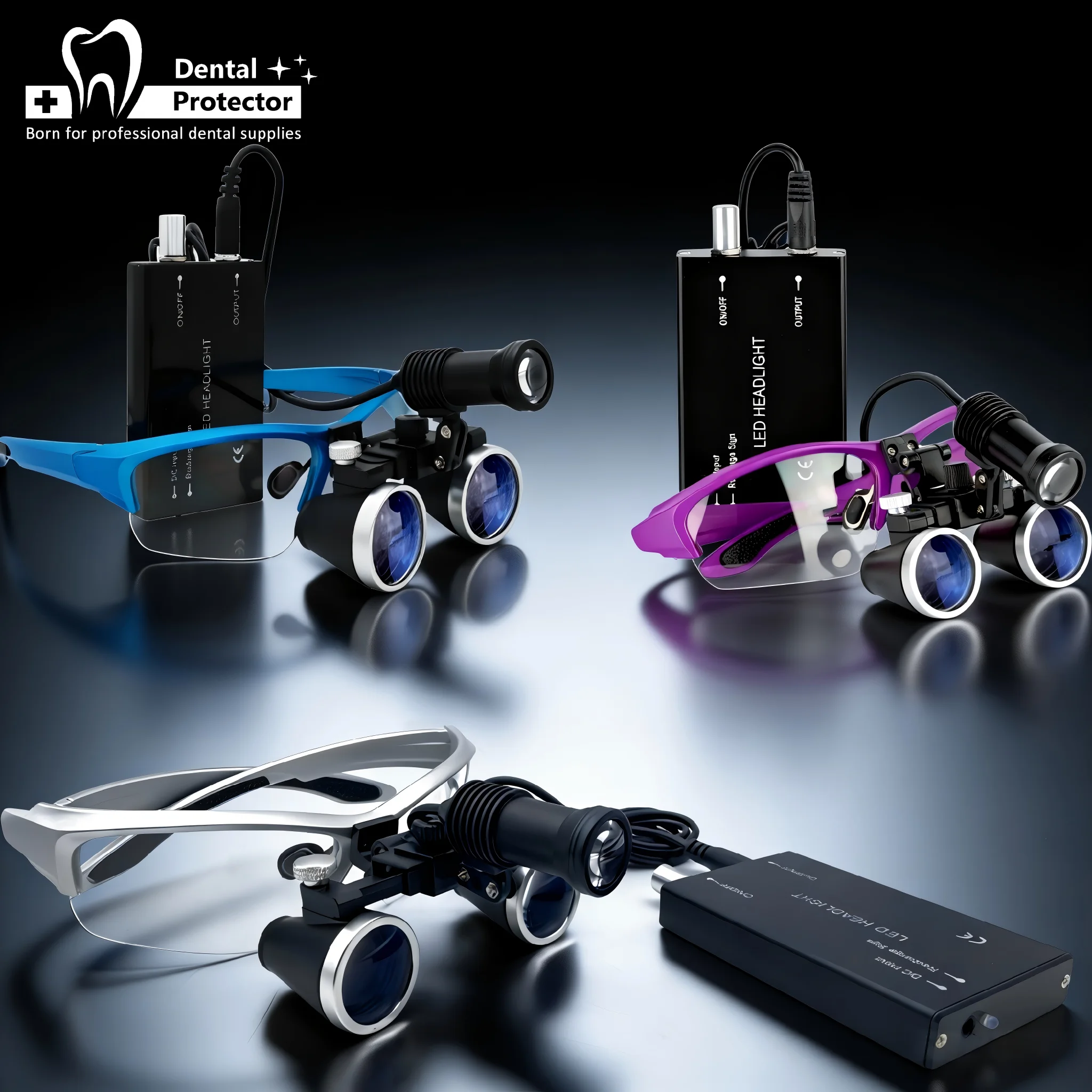 

2.5X 3.5X Dental Loupes with Headlight – Binocular Magnifying Glass for Surgery Optical Dental Loupes Medical Headlamp Magnifier