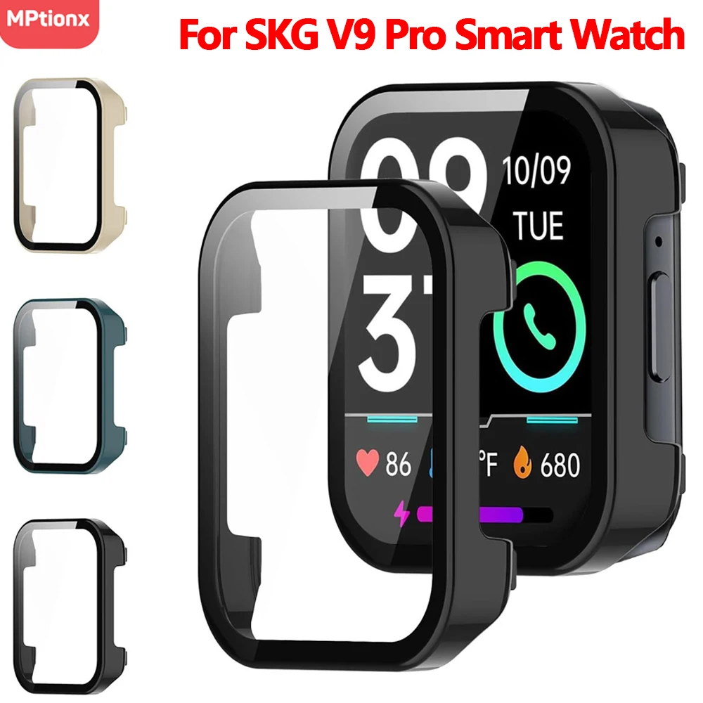 

Case+Glass For SKG V9 Pro Smart Watch Screen Protector Ultra-Thin PC Bumper Full Coverage Protective for SKG V9 Pro Accessories