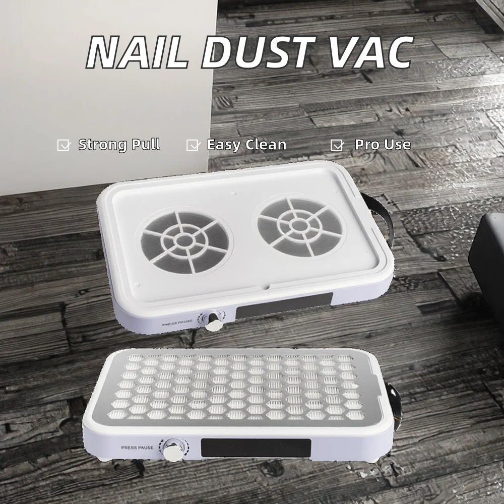 New Strong Dust-free Portable Removable Nail Vacuum Cleaner Twin Brushless Turbo Nail Dust Collector Professional Nail Dust