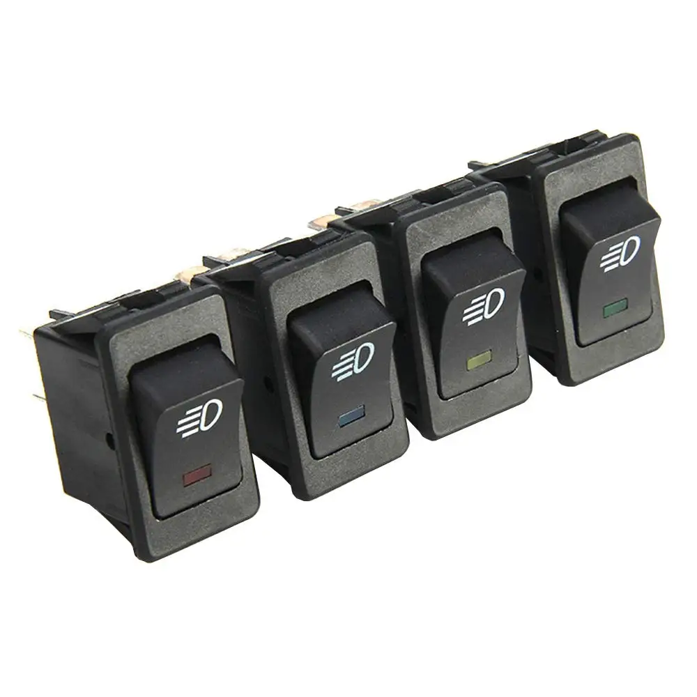 1 Buah, Lampu Kabut Mobil, Sakelar Rocker, ON-OFF, 4Pin, 2 Posisi, Peralatan Listrik dengan Daya Penerangan, Lampu Indikator 35A 12V DC
