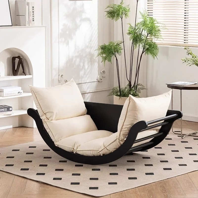 Multifunctional banana boat rocking chair, balcony household adult sofa chair