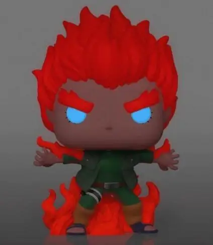 ناروتو شيبودن - مايت جاي (ثمانية بوابات داخلية) # 824 يتوهج في الظلام ألعاب شخصيات الفينيل #1