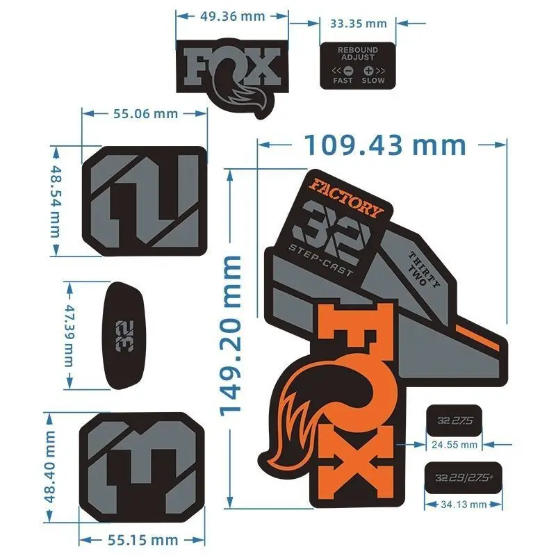

Mountain Bike Cycling Gear Waterproof Road Bike Fork Decal 20240 Bicycle Front Fork Color Change Stier Suitable for