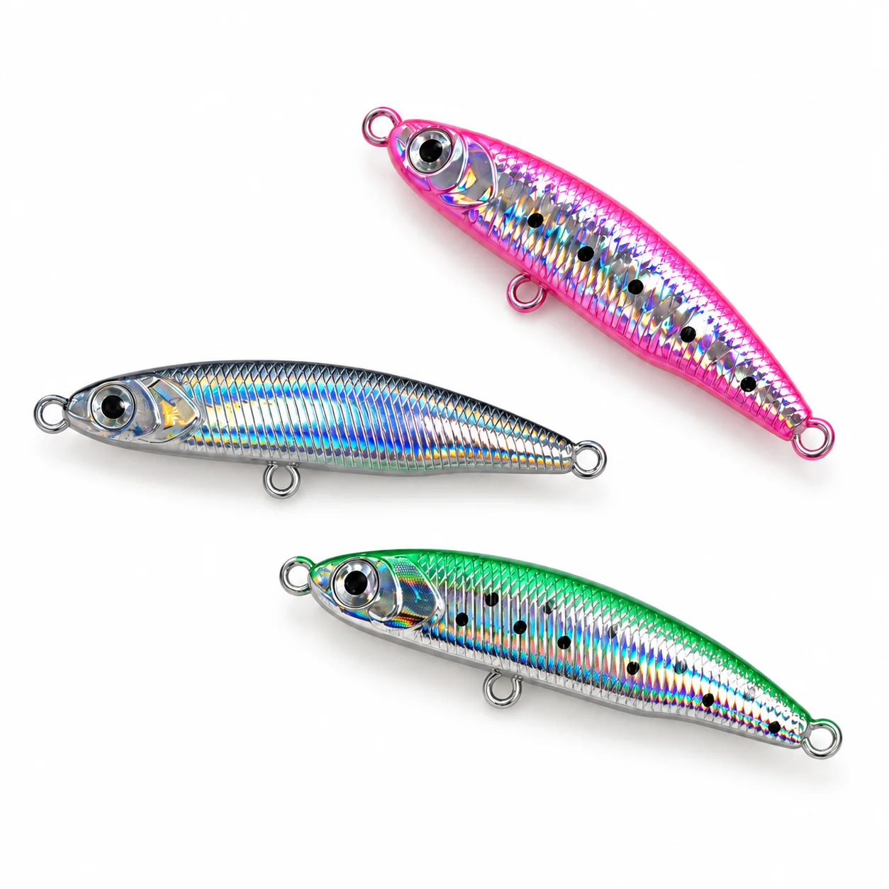 Wholesale Holographic Fish Lure Style Charms Colorful Fish Pendants for Keychain Jewelry Phone Strap DIY Crafts