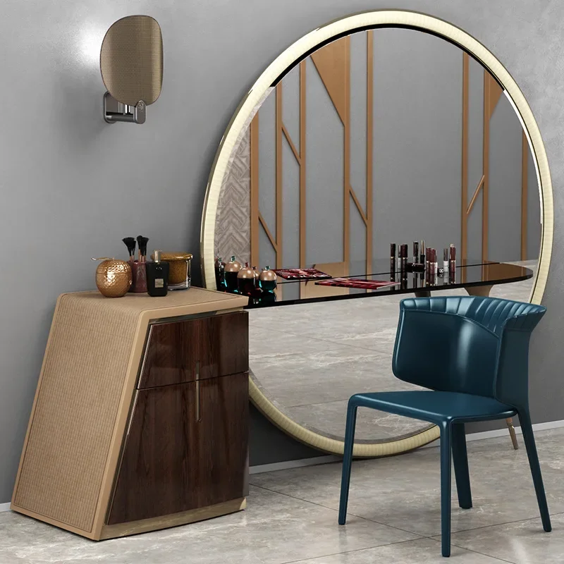 Light Luxury Modern Creative Makeup Mirror Bedroom Makeup Table Customization