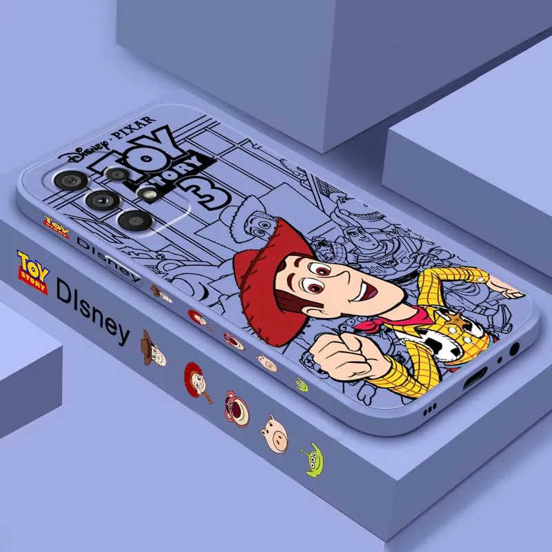 

Disney Toy Story For Samsung Note 20 Ultra A04 A05 A13 A15 A14 A12 A22 A23 A25 A42 5G Liquid Left Rope Phone Case