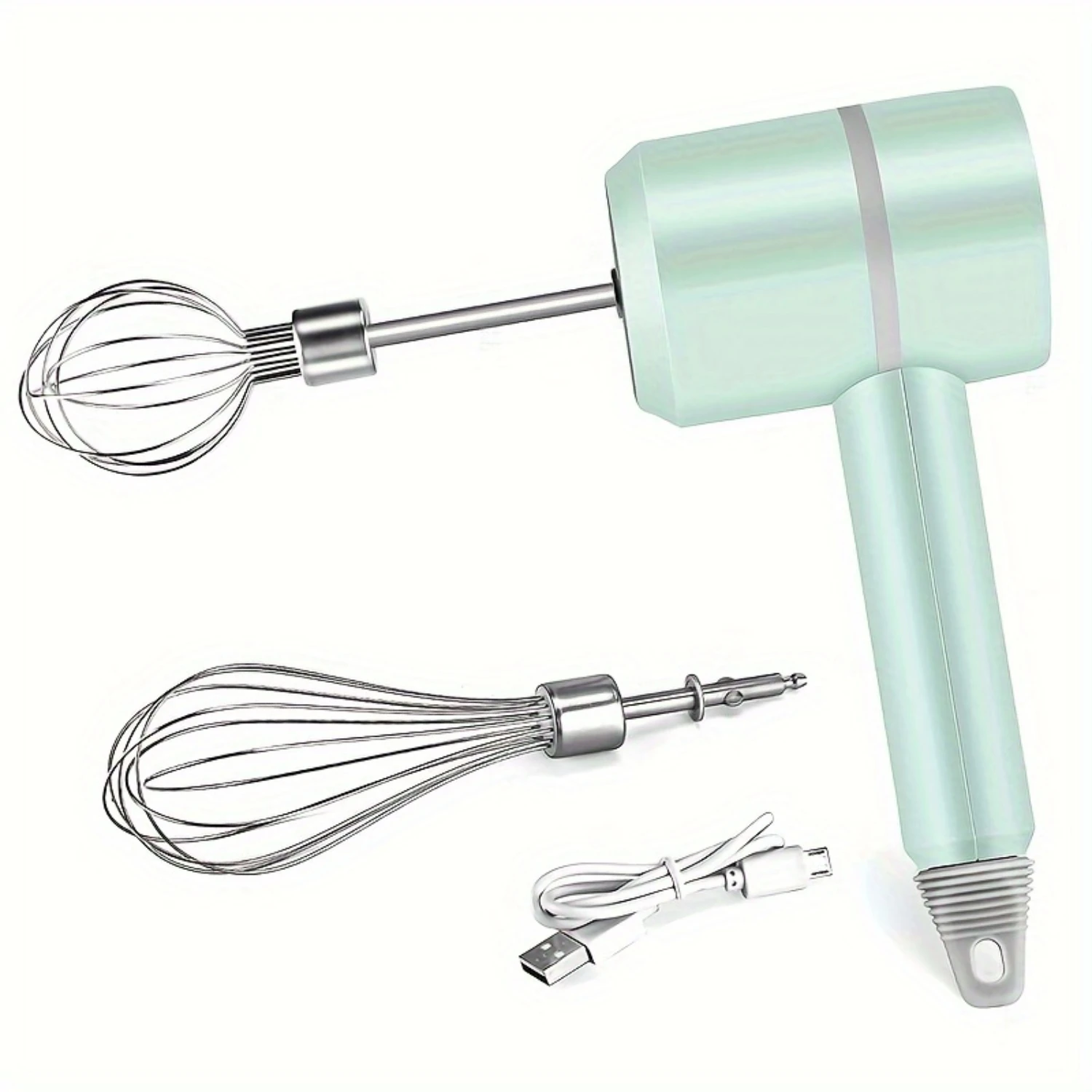 3-Speed Hand Whisk - Rechargeable Cake Mixer, Cordless Cream Froth Whipper, Bakeware for Eggs