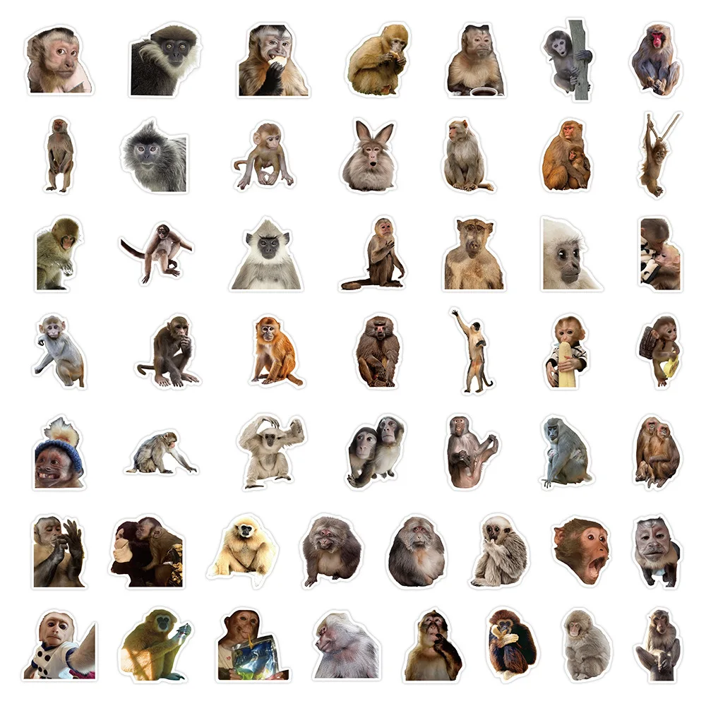 

10/50PCS Cartoon Cute Monkey Graffiti Stickers Waterproof Decal Toy Gift Creative Decorative Scooter Motorcycle Helmet Desk